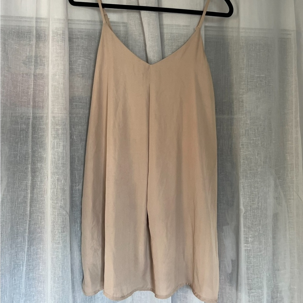 Cecico Tan Chiffon Dress